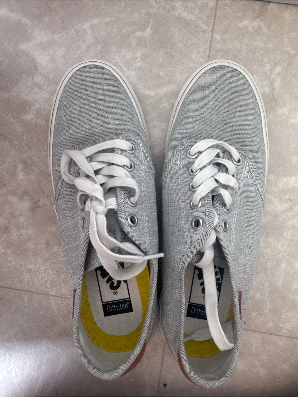 Vans Gray Canvas Low-Top Sneakers